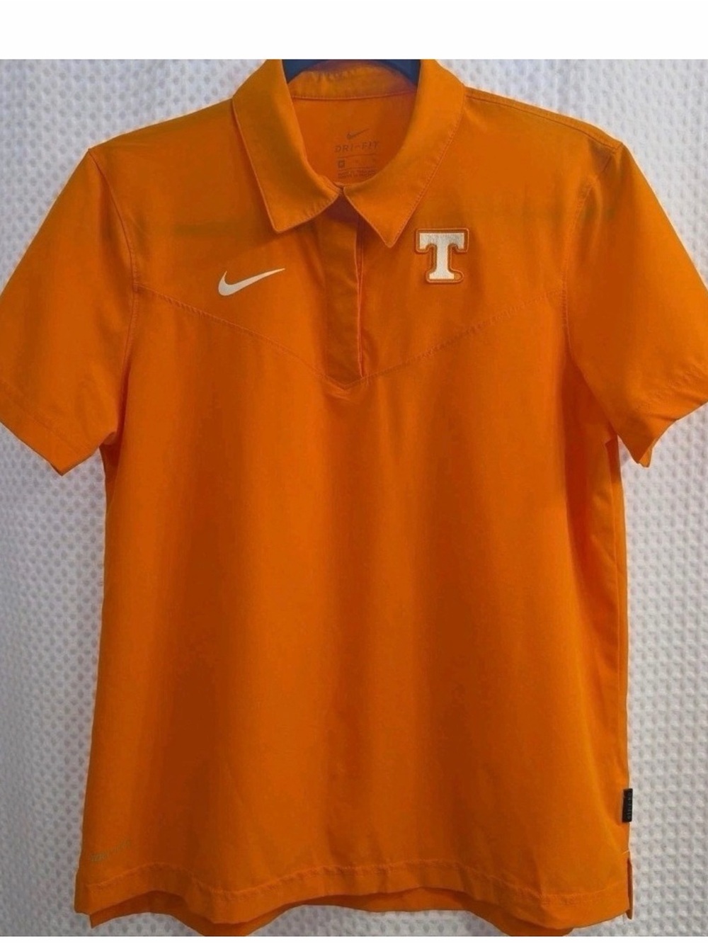 Nike Orange Short-Sleeve Polo with Team Patch